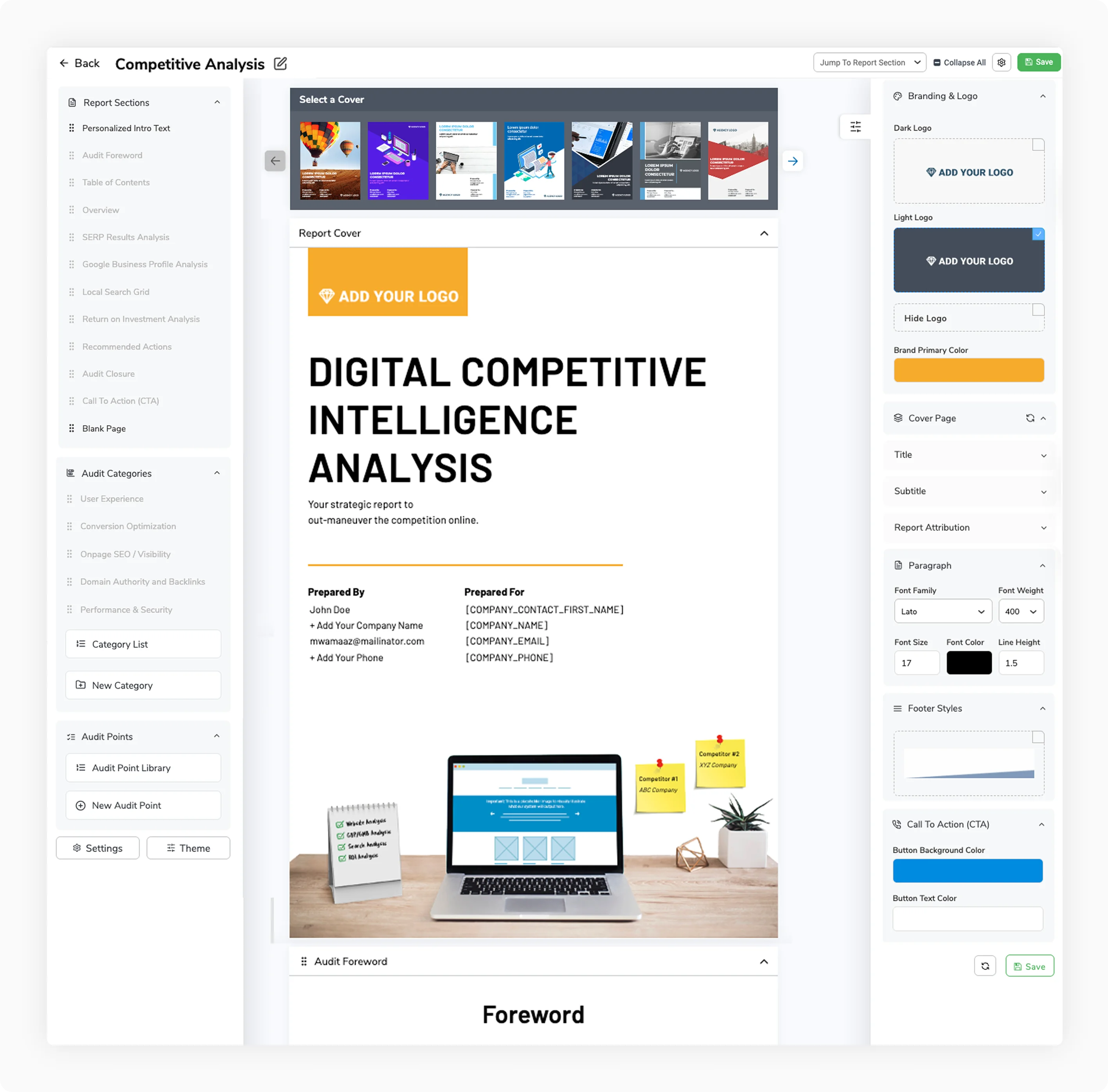 Our competitive analysis audit process